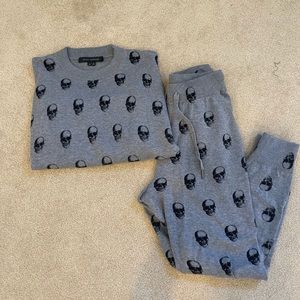 Skull Cashmere Printed Set XS